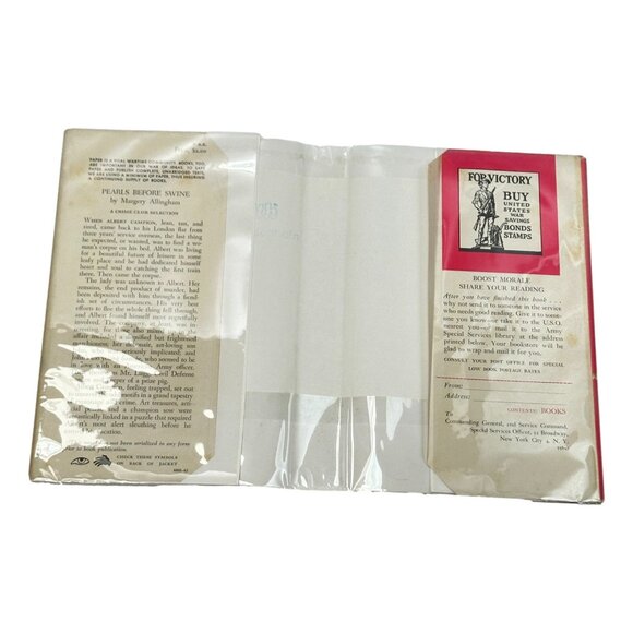 Pearls Before Swine Book HC DJ Marjorie Allingham Crime Club First Edition 1945 - Picture 11 of 16